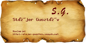Stájer Gusztáv névjegykártya