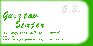 gusztav stajer business card